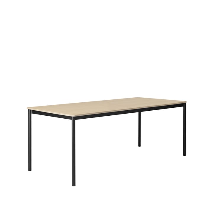Base matbord - oak, svart stativ, plywoodkant, 190x85cm - Muuto