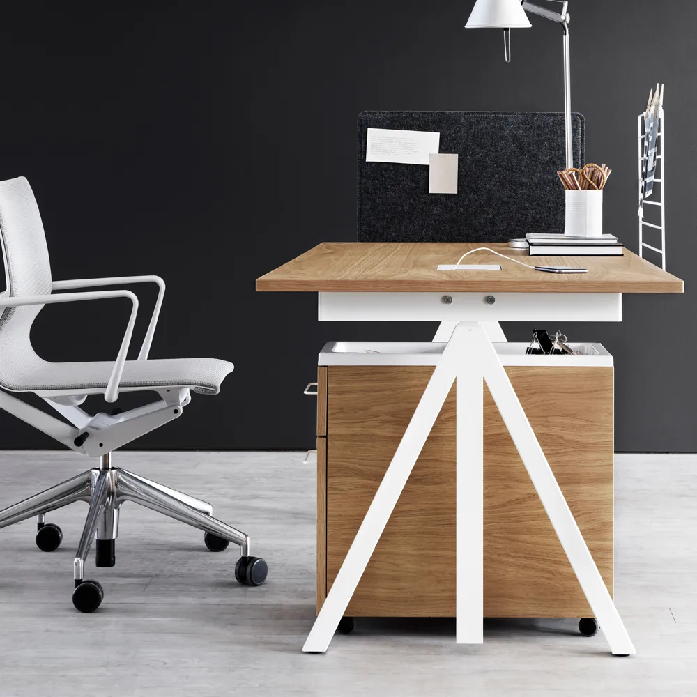 Base matbord, white, abs kant, 190x85cm Muuto