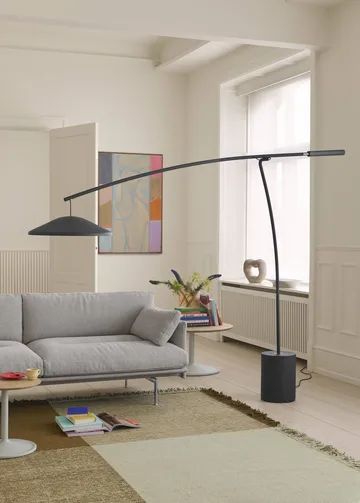 Contra golvlampa - Anthracite black-concrete, 188 cm - Muuto