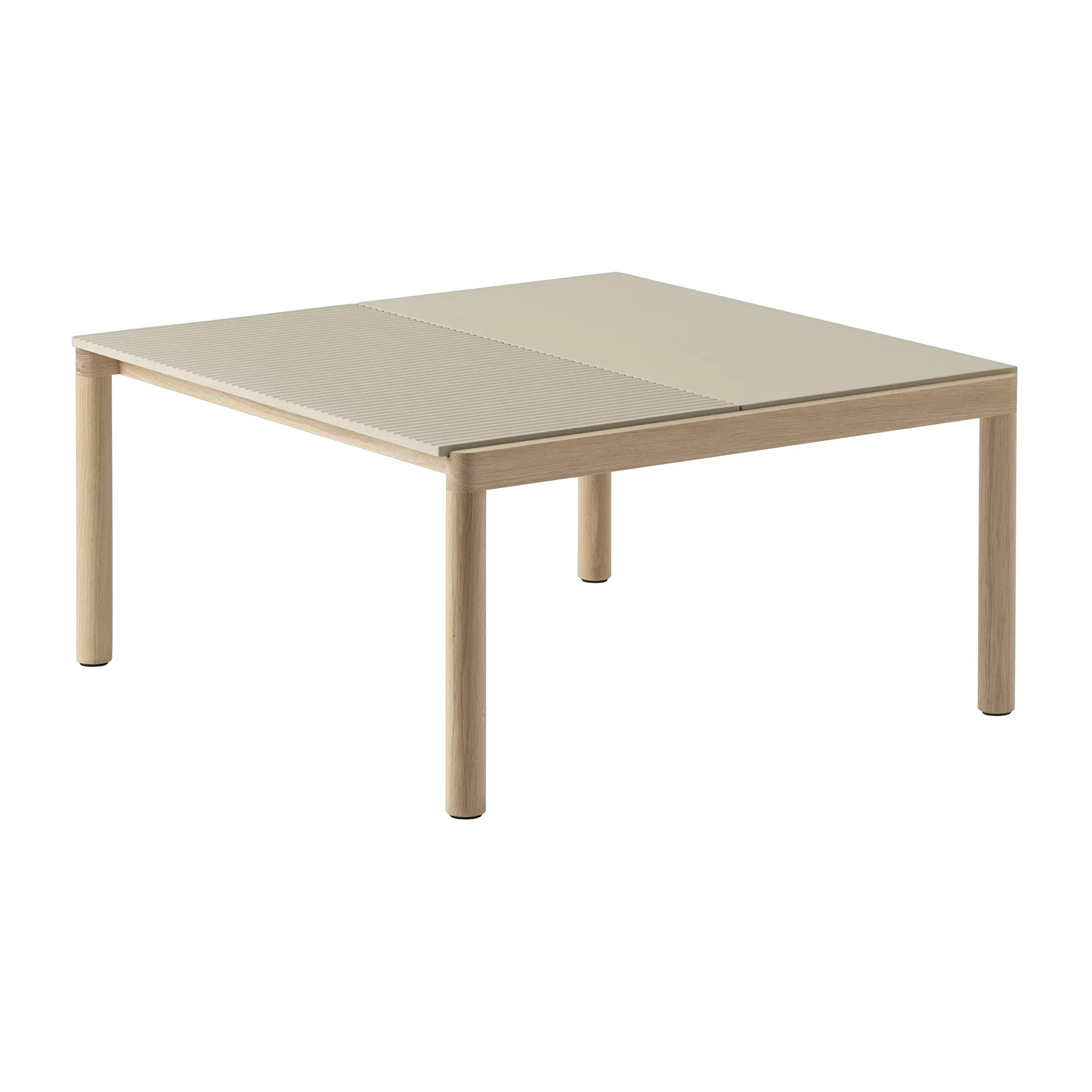 Couple 1 Plain-1 Wavy soffbord 80x84x40 cm, Sand-oak Muuto