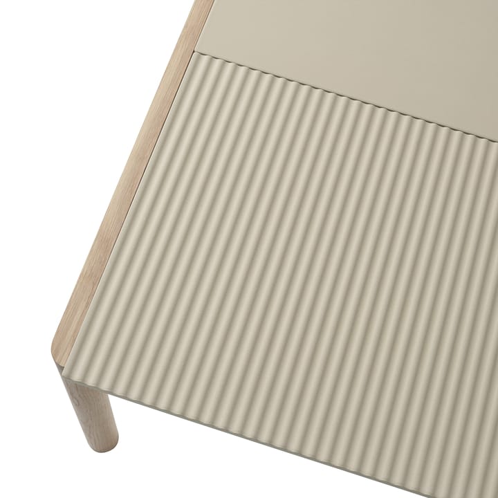 Couple 1 Plain-1 Wavy soffbord 80x84x40 cm, Sand-oak Muuto