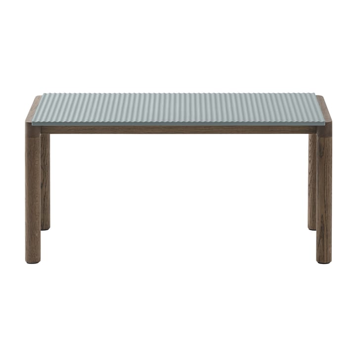 Couple 1 Wavy soffbord 40x84x40 cm, Pale blue-dark oiled oak Muuto