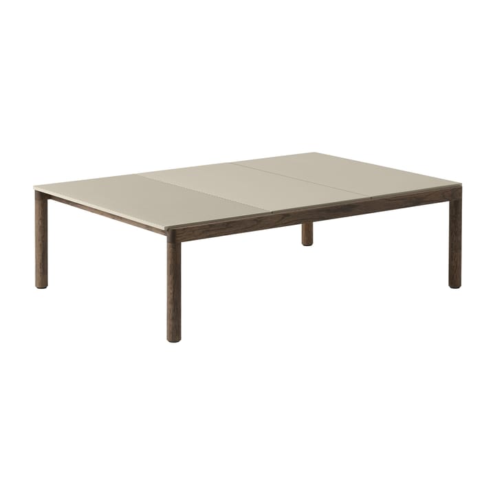 Couple 2 Plain-1 Wavy soffbord 120x84x35 cm - Sand-dark oiled oak - Muuto