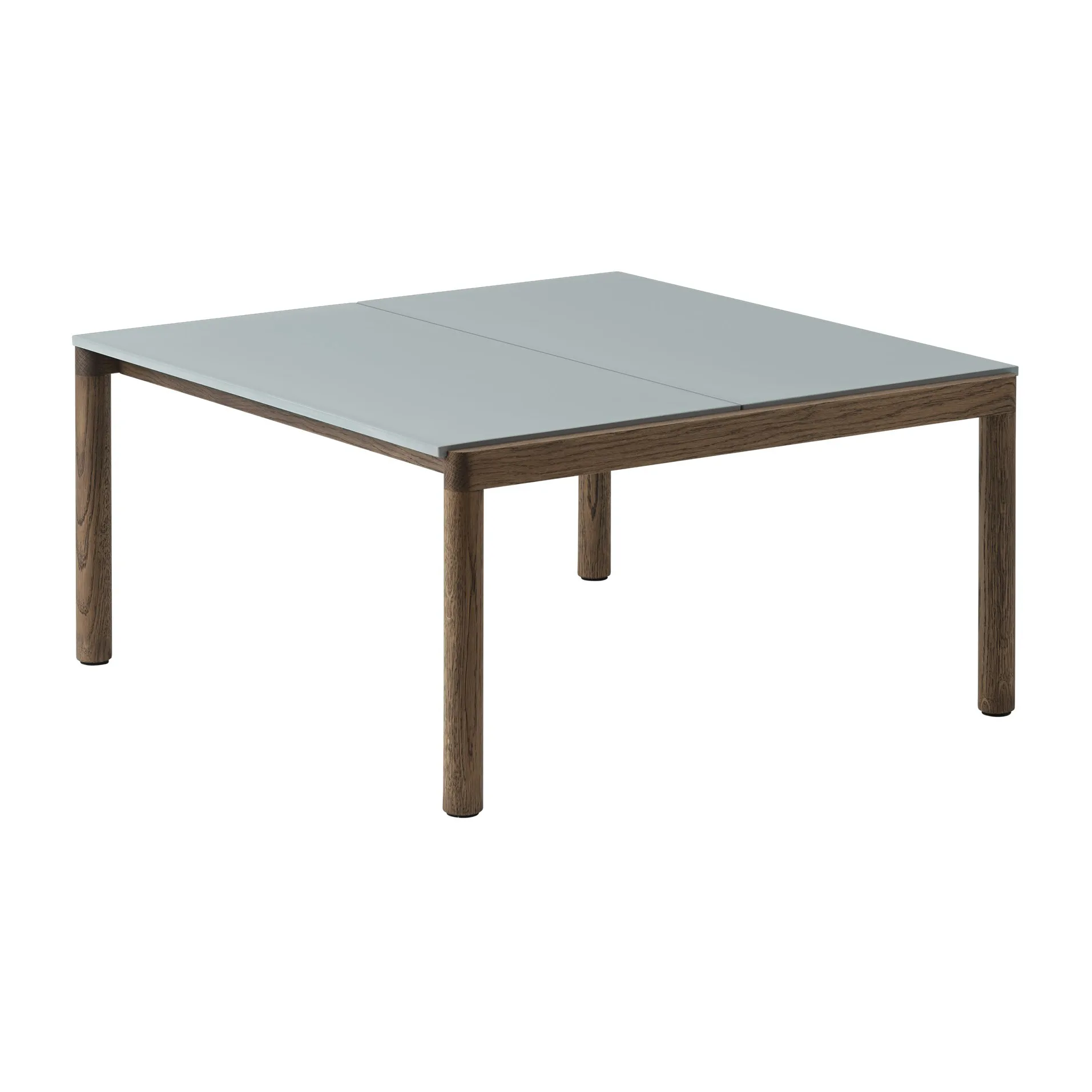 Couple 2 Plain soffbord 80x84x40 cm, Pale blue-dark oiled oak Muuto