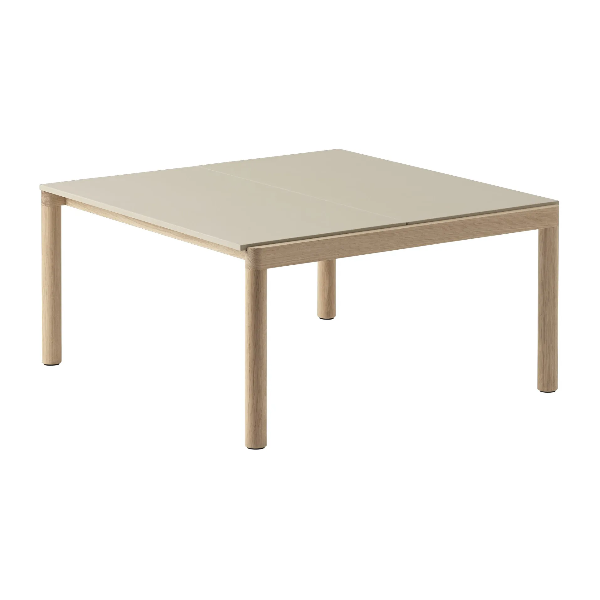 Couple 2 Plain soffbord 80x84x40 cm, Sand-oak Muuto
