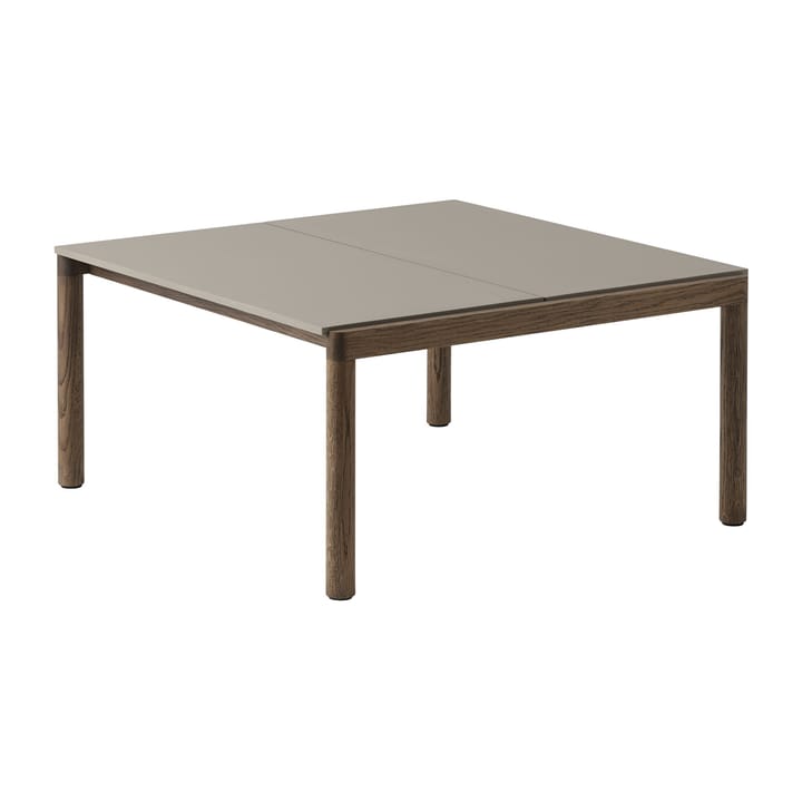 Couple 2 Plain soffbord 80x84x40 cm - Taupe-dark oiled oak - Muuto