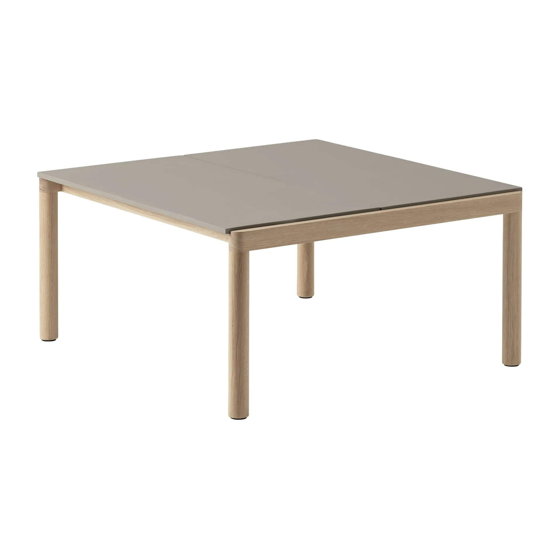 Couple 2 Plain soffbord 80x84x40 cm, Taupe-oak Muuto