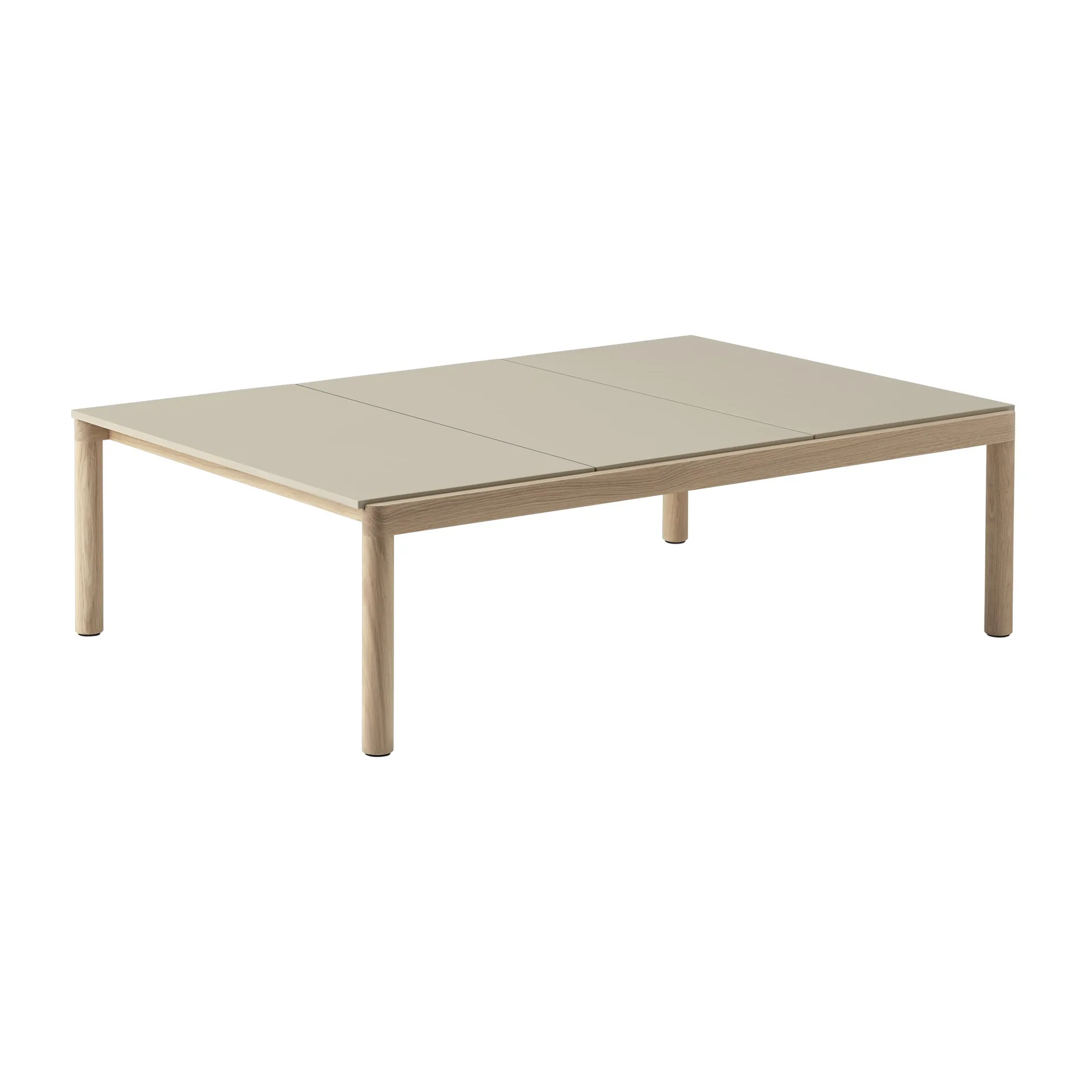 Couple 3 Plain soffbord 120x84x35 cm, Sand-oak Muuto
