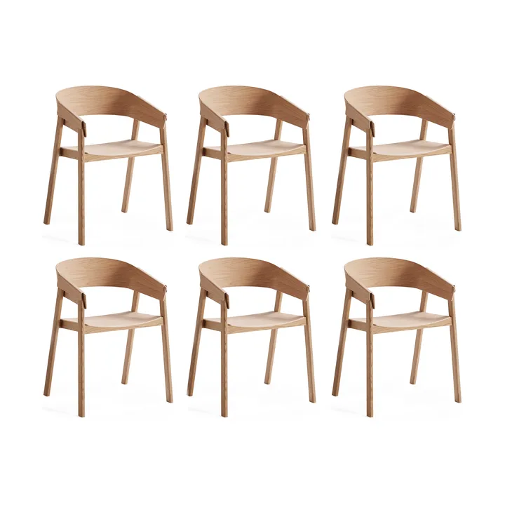 Cover armchair karmstol, Oak, 6-pack - Muuto