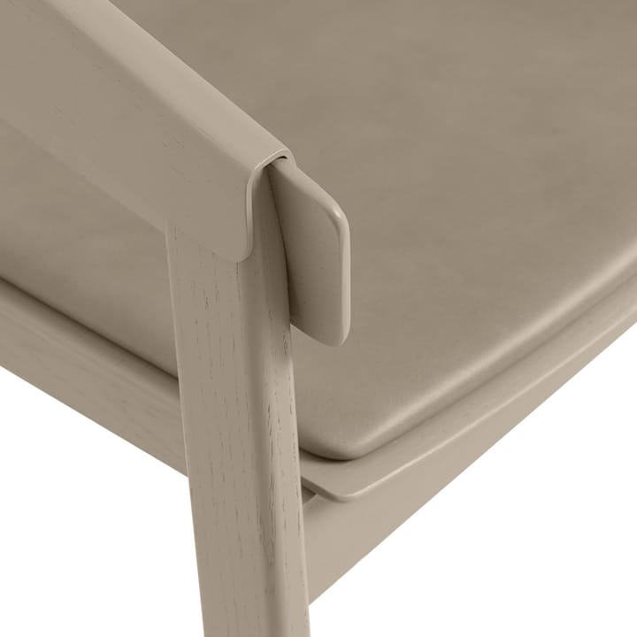 Cover karmstol klädd sits, Refine leather cognac-Oak Muuto