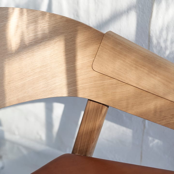 Cover loungestol, Refine leather cognac-oak Muuto