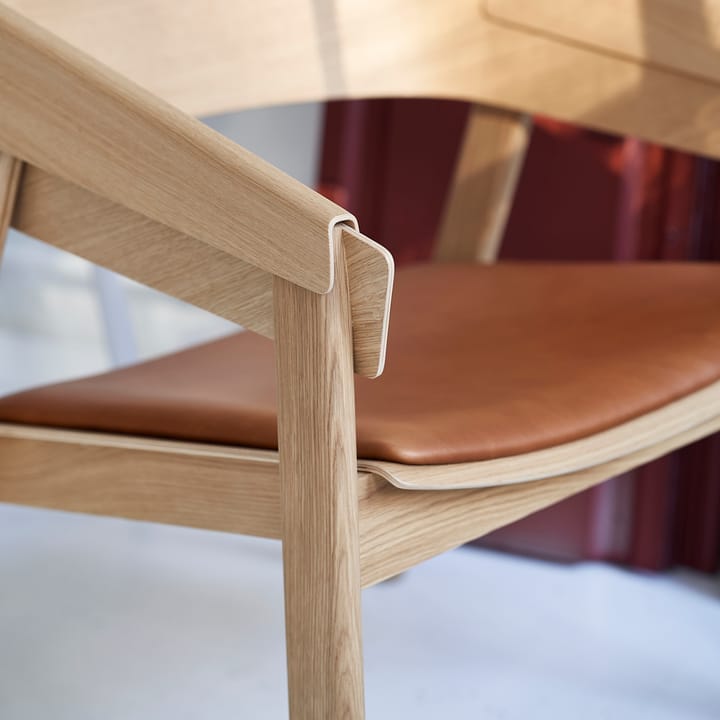 Cover loungestol, Refine leather cognac-oak Muuto