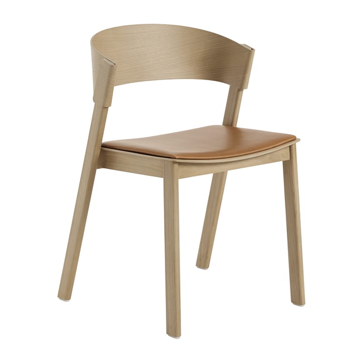 Cover Side Chair leather - Refine leather cognac-Oak - Muuto