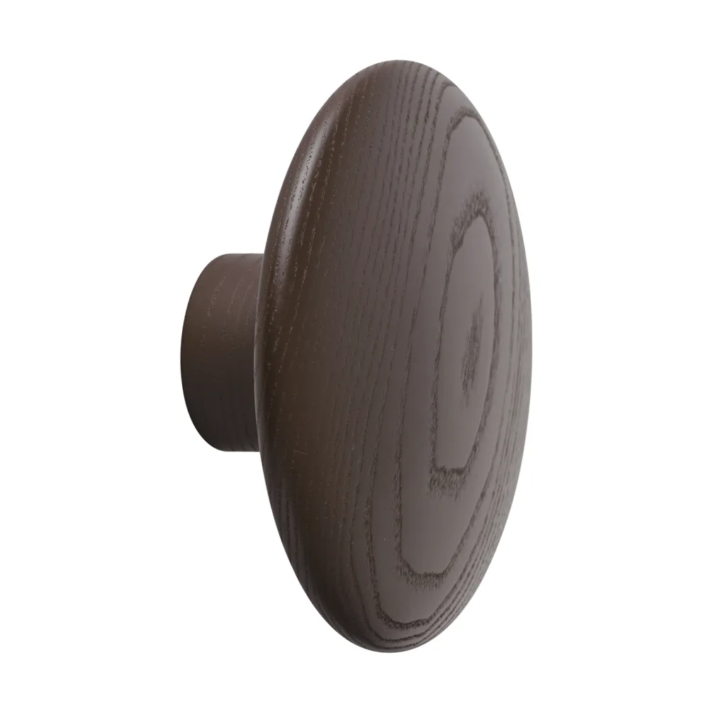 Dots Wood klädkrok, Brown red, Ø9 cm Muuto