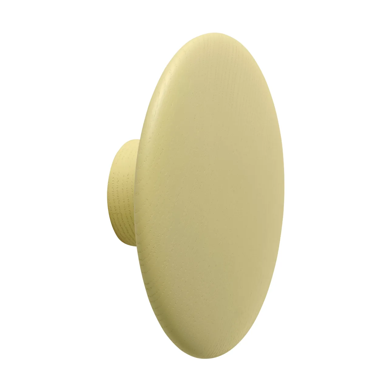 Dots Wood klädkrok, Yellow-beige, Ø13 cm Muuto