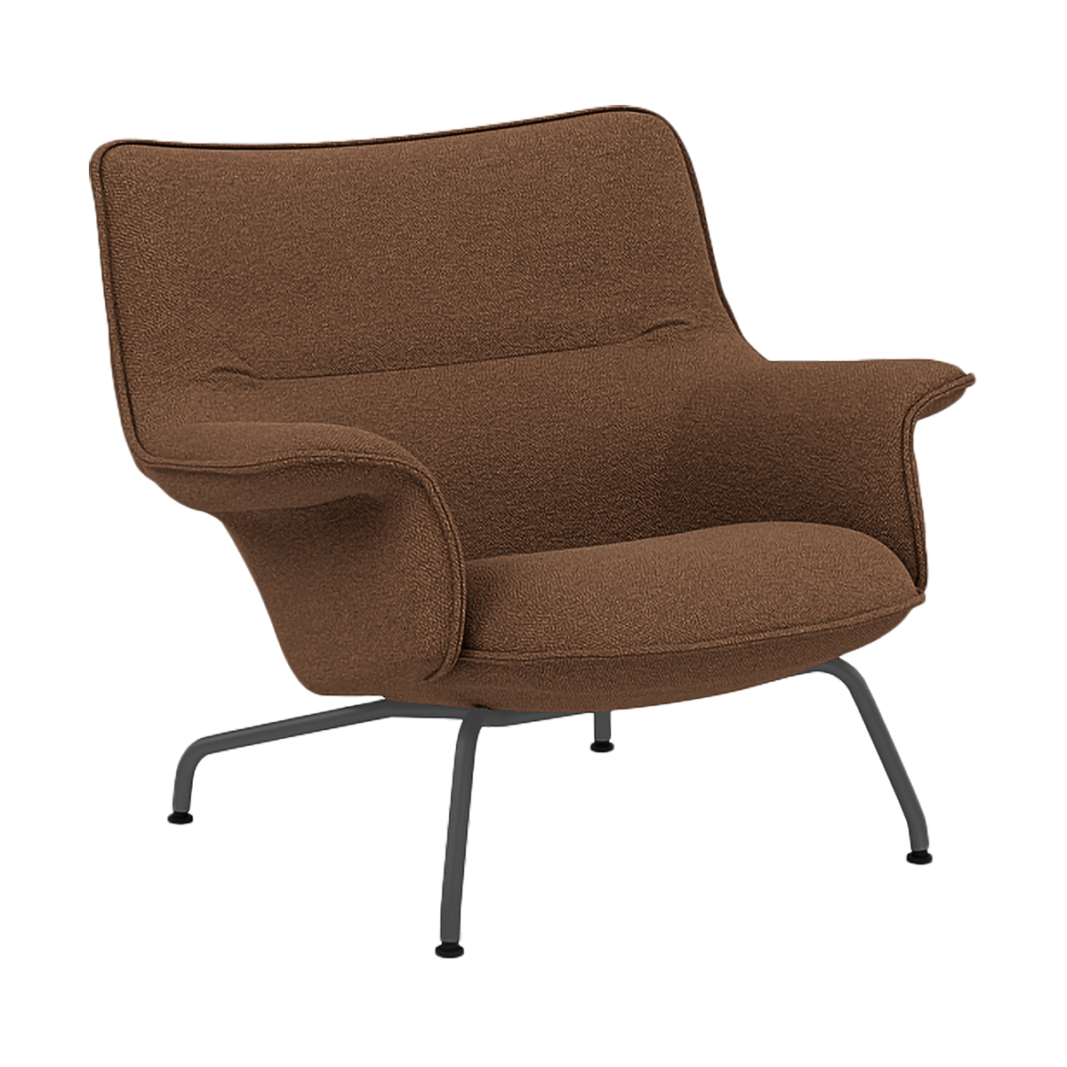 Muuto Doze fåtölj låg Hearth 4-anthracite/black | Skandinavisk Design | Fåtöljer & Fotpallar | Grå