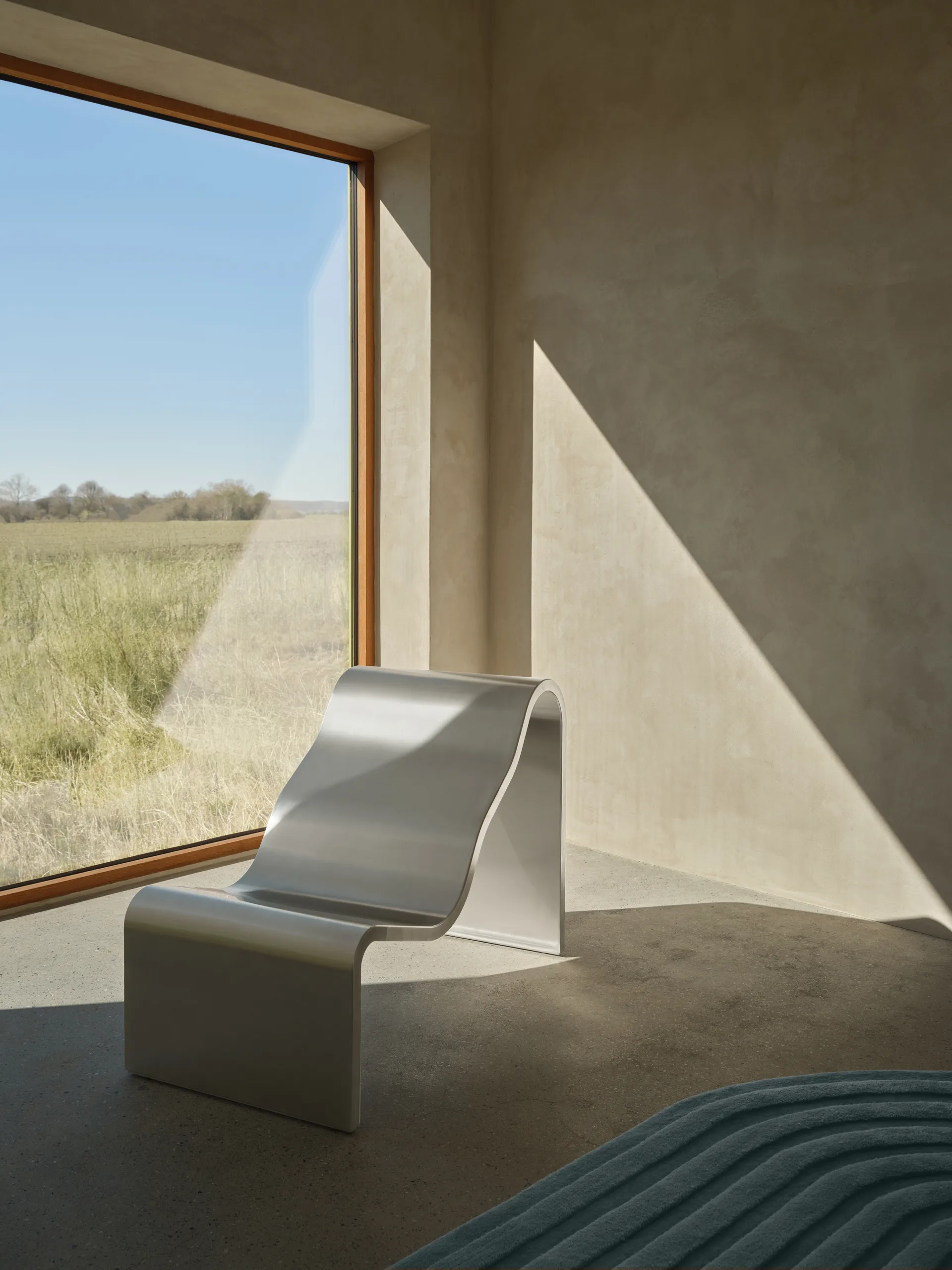 Dream View bänk, Borstat stål, 60 cm Muuto