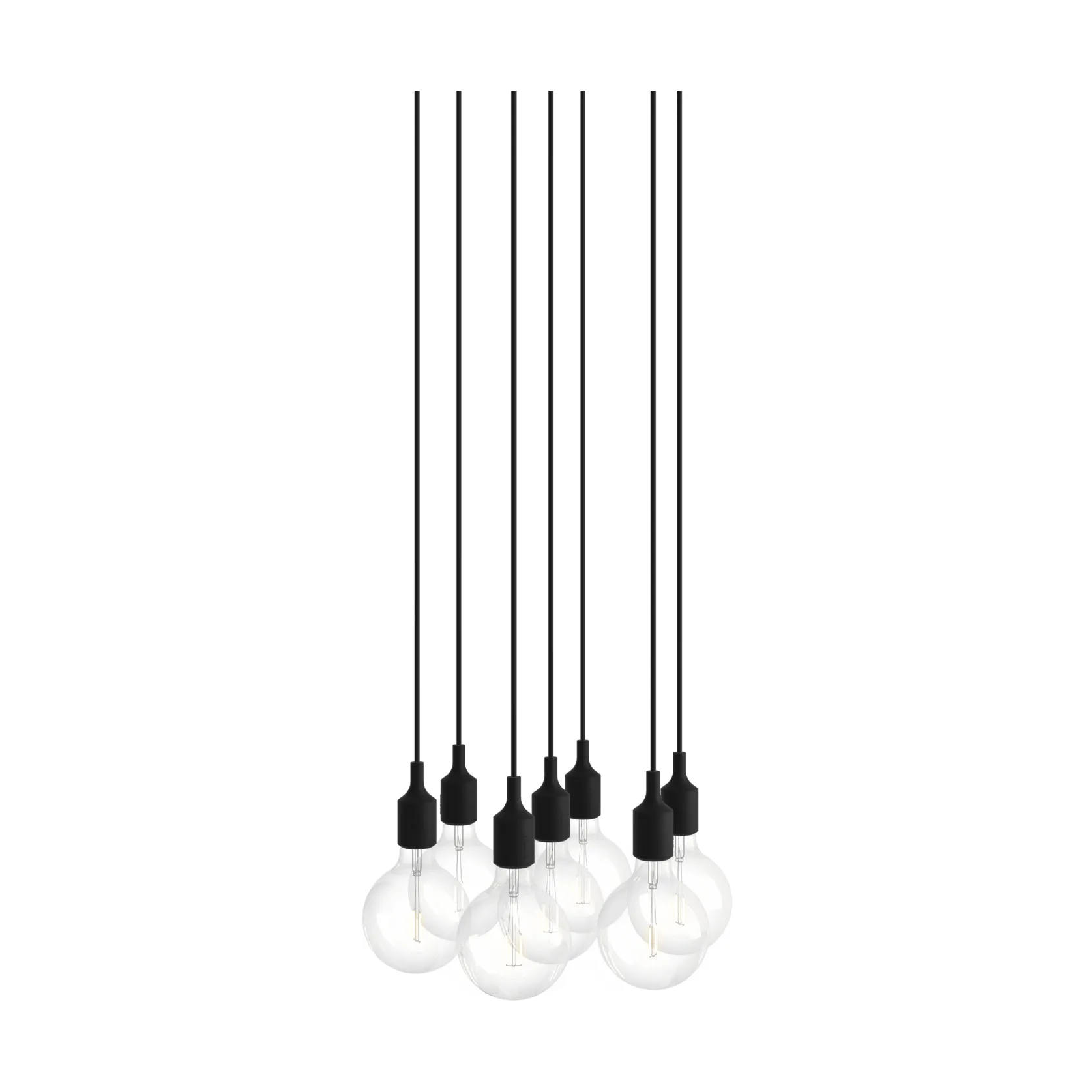 E27 Pendant Cluster 7 pendel, Black Muuto