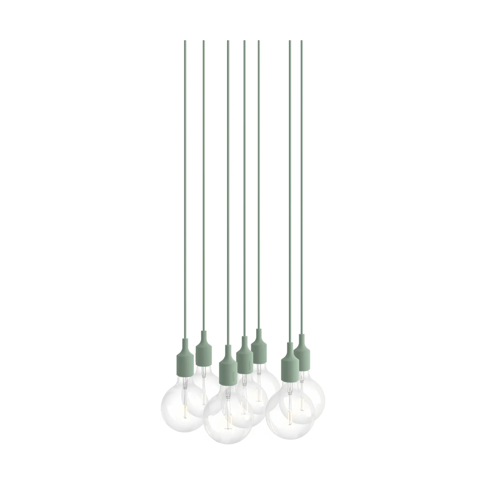 E27 Pendant Cluster 7 pendel, Light green Muuto