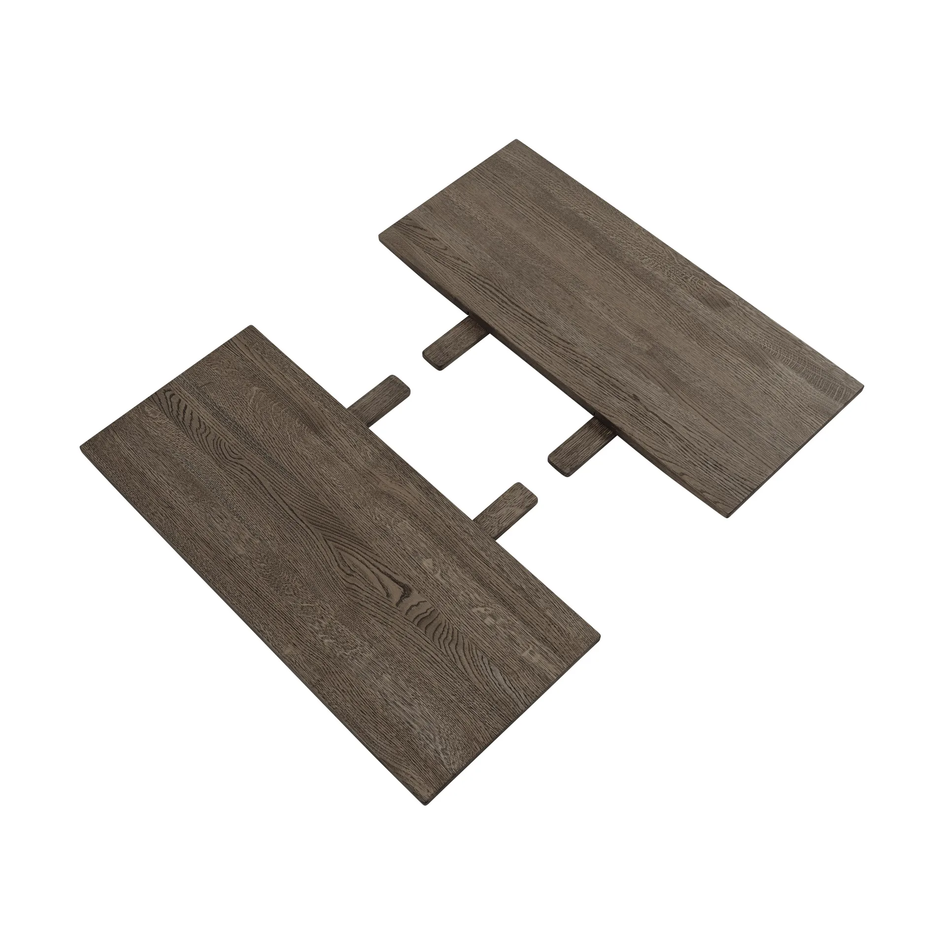 Earnest Extendable iläggsskiva set om 2, Dark oiled oak Muuto