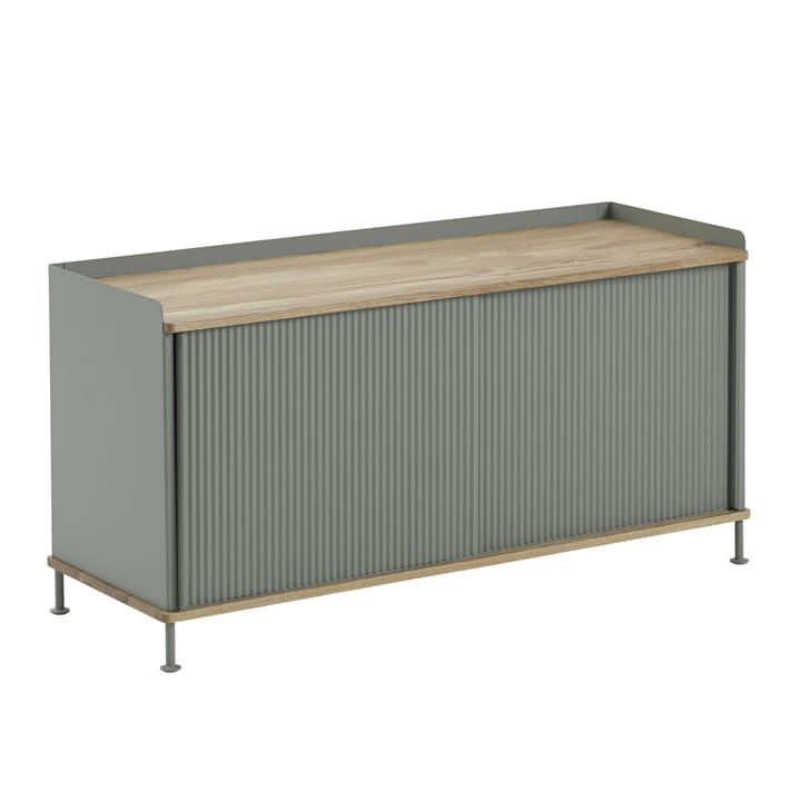 Enfold sidobord lågt 125x45x63 cm, Oak-Dusty green Muuto