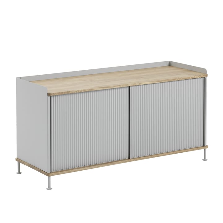 Enfold sidobord lågt 125x45x63 cm, Oak-Grey Muuto