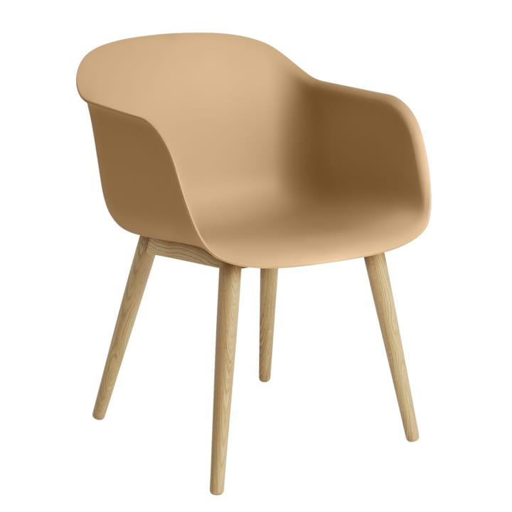 Fiber Armchair med träben - Ochre-Oak (plastic) - Muuto