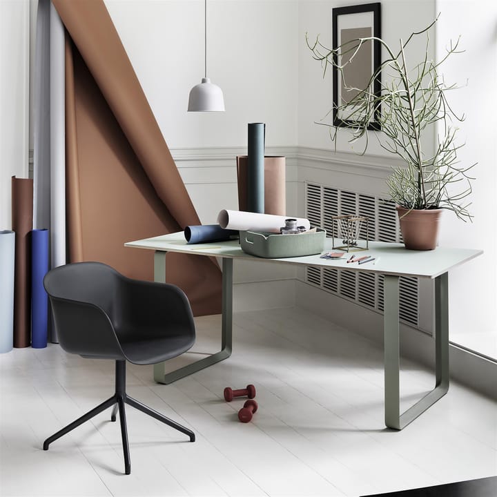 Fiber armchair swivel base kontorsstol, Anthracite Black (plastic) Muuto