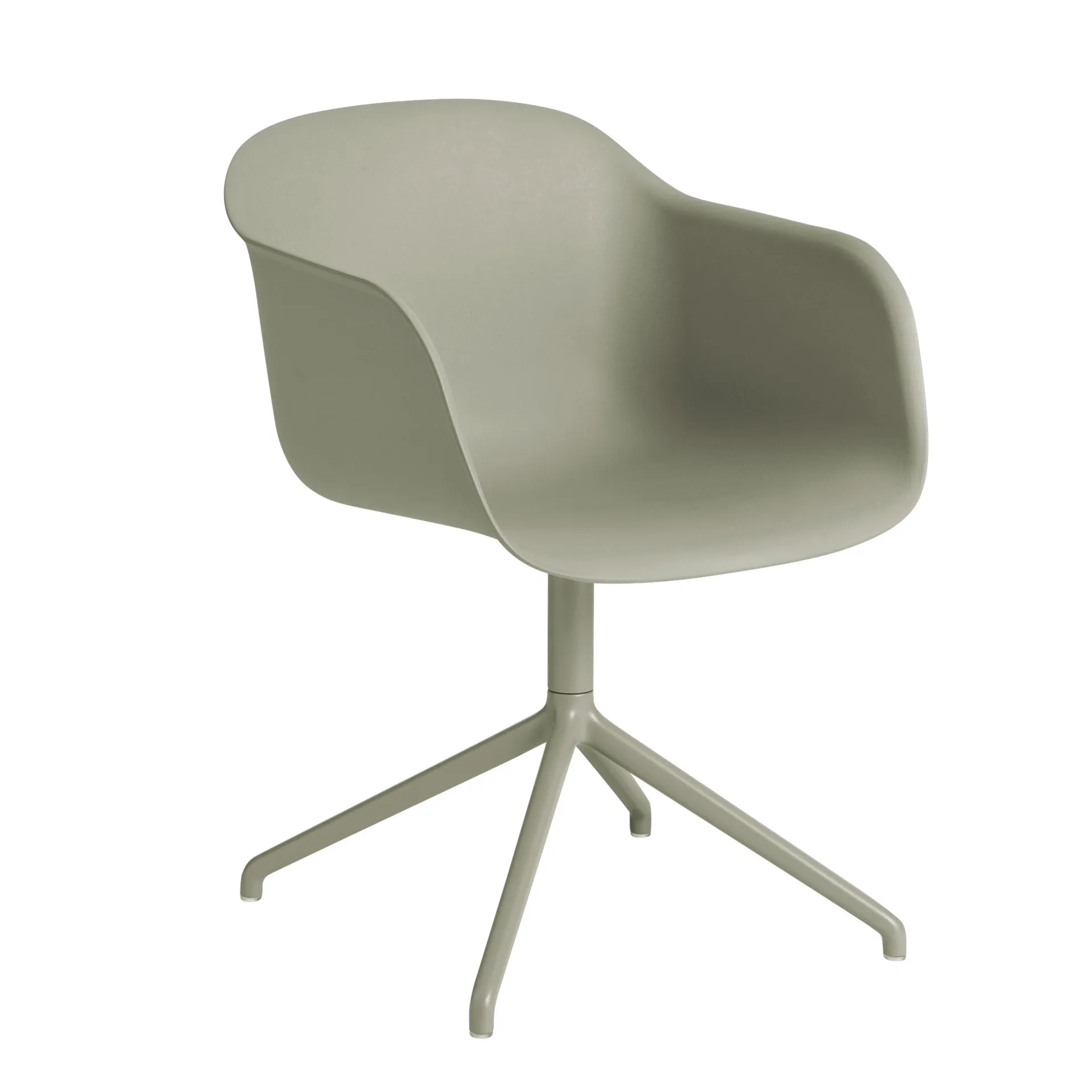 Fiber armchair swivel base kontorsstol, Dusty green (plastic) Muuto