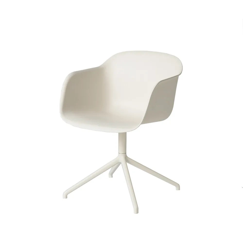 Fiber armchair swivel base with return kontorsstol, White Muuto