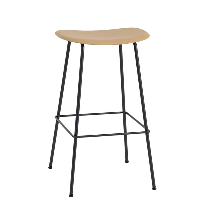 Fiber barstol tube bas plastsits 75 cm - Ochre-black - Muuto