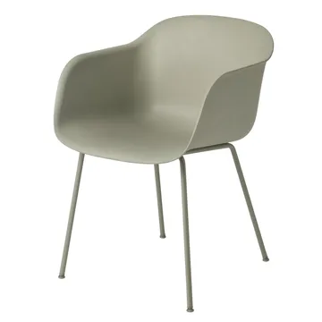 Fiber chair stol med armstöd - Dusty green-Green (plastic) - Muuto