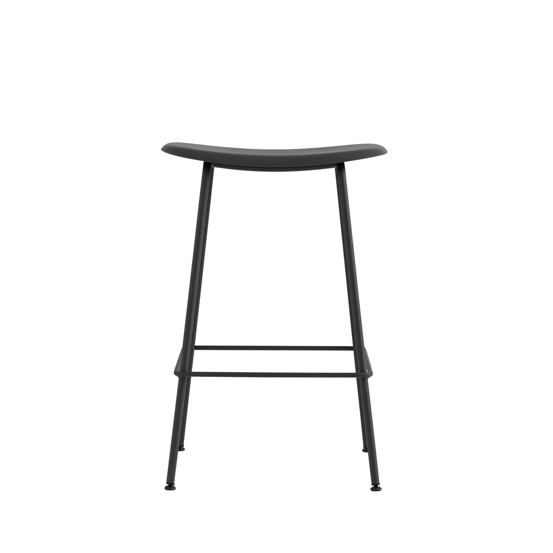 Fiber counter stol 65 cm, Black-Anthracite black Muuto