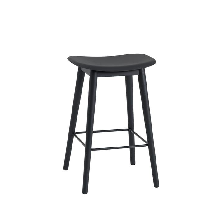 Fiber counter stool barpall 65 cm - Black-anthratice black - Muuto