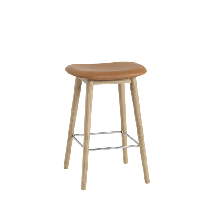 Fiber counter stool barpall 65 cm - Cognac-oak - Muuto