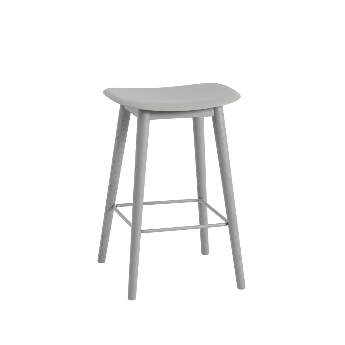 Muuto Fiber counter stool barpall 65 cm Grey | Skandinavisk Design | Barstolar | Grå