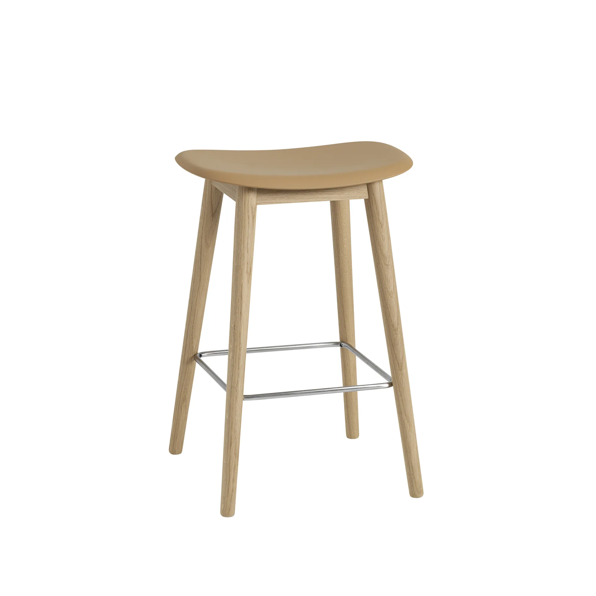 Fiber counter stool barpall 65 cm, Ochre-oak Muuto