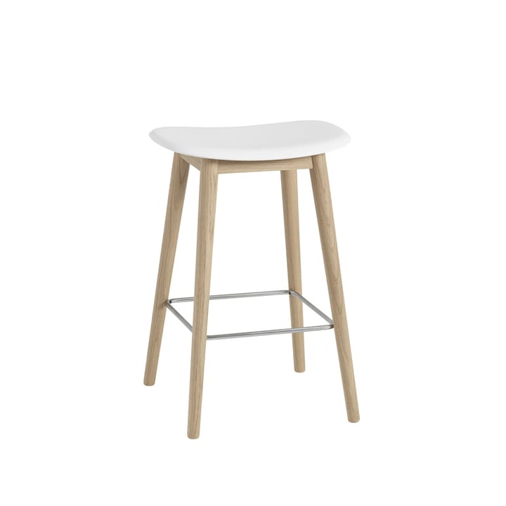 Fiber counter stool barpall 65 cm - White-oak - Muuto