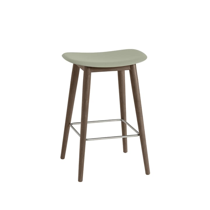 Fiber counter stool barpall 75 cm - Dusty green-stained d.brown - Muuto