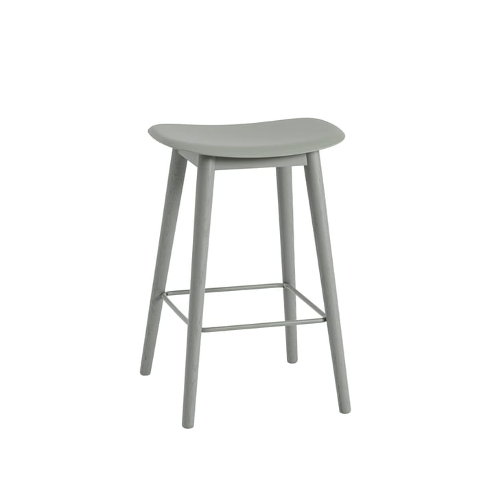 Fiber counter stool - dusty green, gröna ben - Muuto
