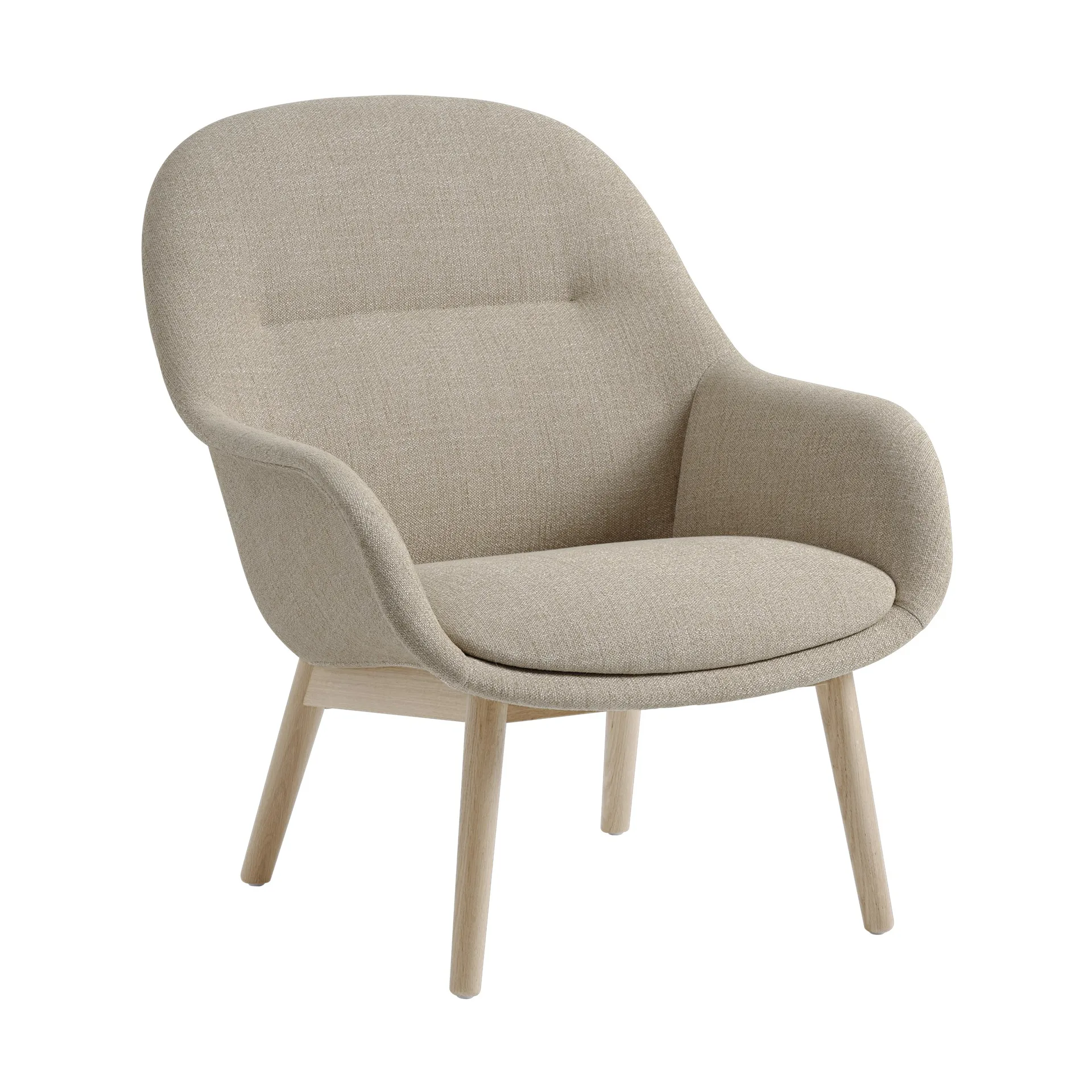 Fiber Lounge fåtölj med ekben, Ecriture 240-grey Muuto