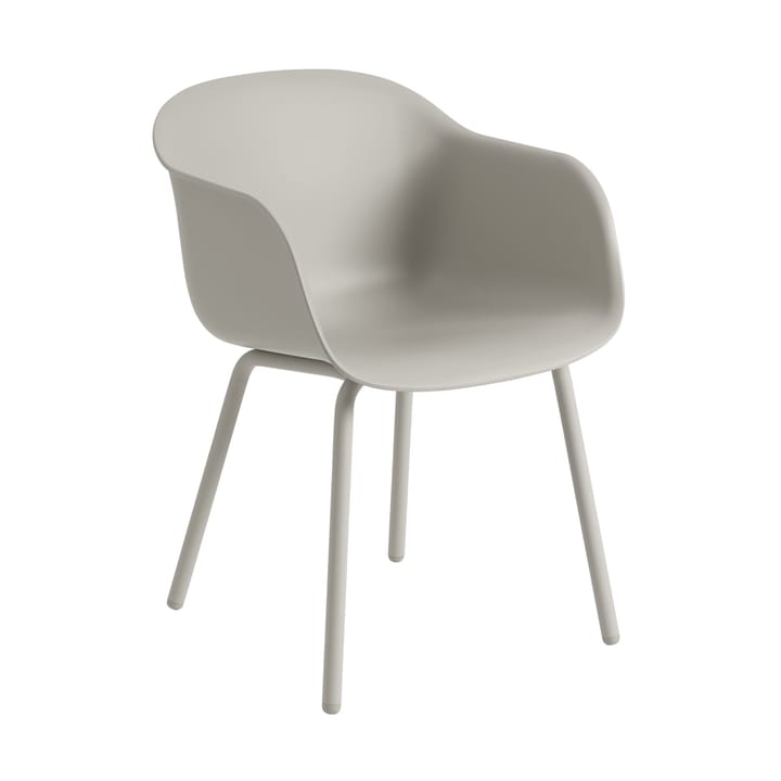 Fiber Outdoor Armchair med stålben - Grey (plastic) - Muuto