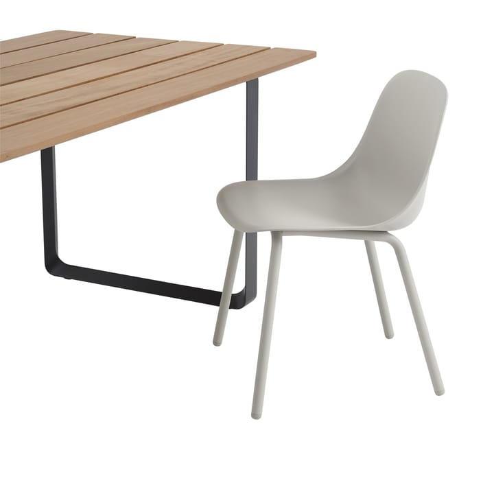 Fiber Outdoor side chair stol med stålben - Grey - Muuto