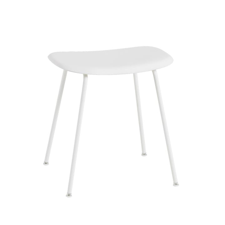 Fiber pall - white, vit stålstativ - Muuto