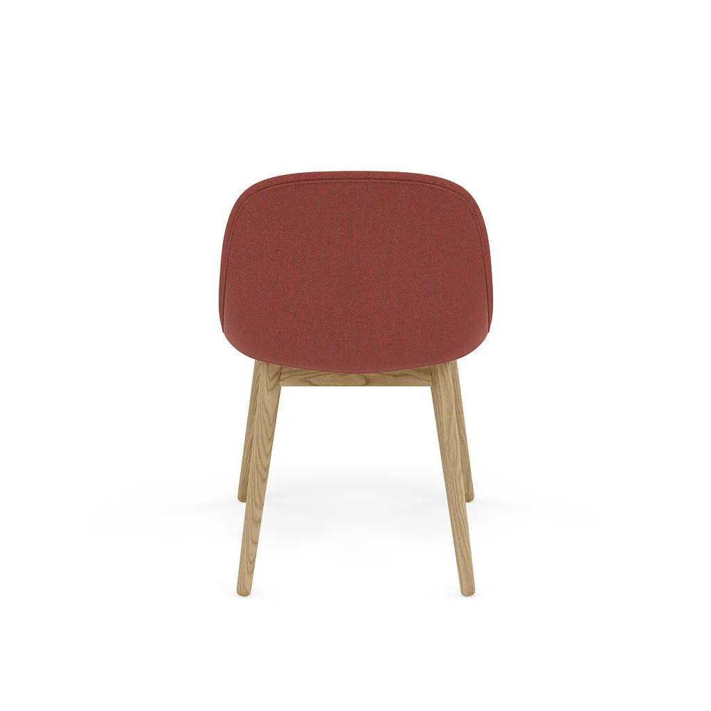 Fiber Side Chair med träben, Re-wool 558-oak Muuto