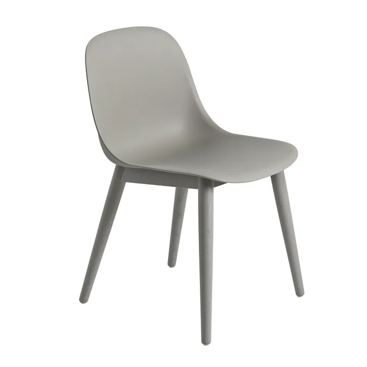 Fiber Side Chair stol med träben - Grey (plastic) - Muuto