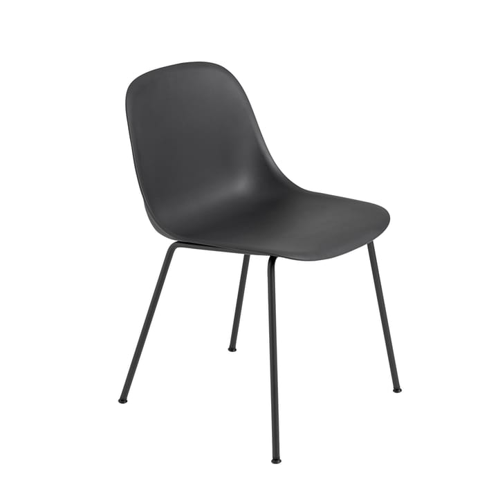 Fiber sidostol tub bas - Black-Anthracite (plastic) - Muuto