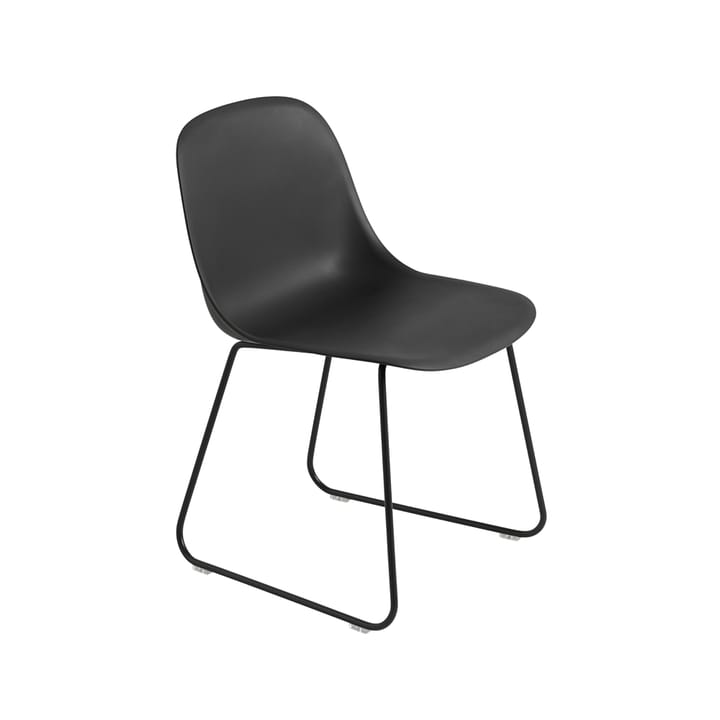 Fiber stol stålmedar plastsits - Black-Anthracite black - Muuto