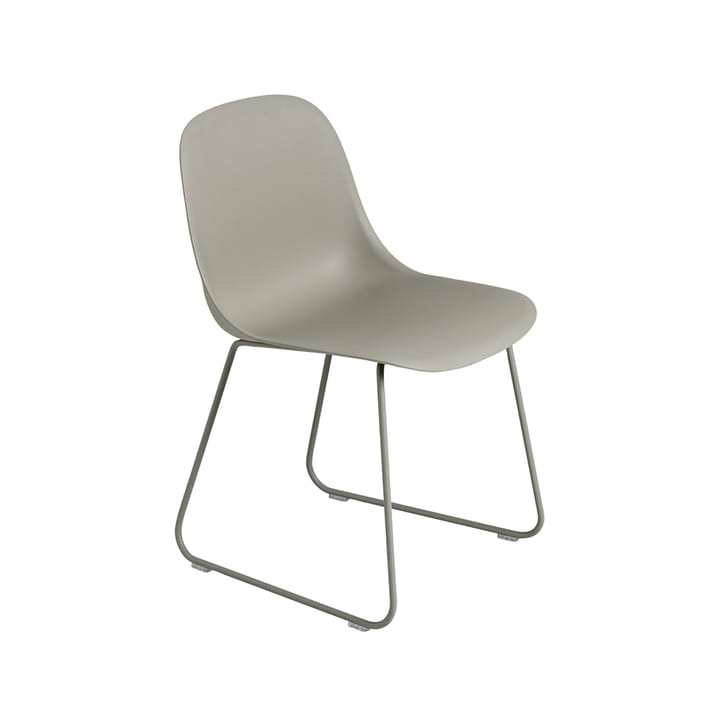 Fiber stol stålmedar plastsits - Grey-Grey - Muuto