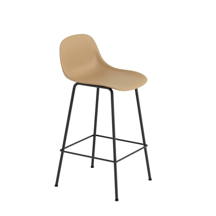 Fiber Tube barstol ryggstöd 65 cm - Ochre-black (plastic) - Muuto